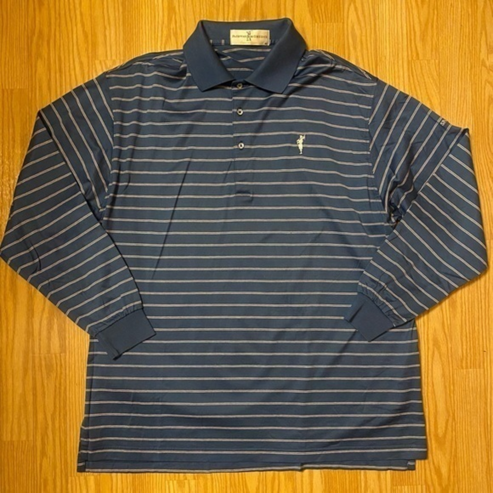 Fairway & Greene Mens Long Sleeve Striped Polo
